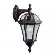 Capri Outdoor Uplight - Aluminium, Rustic Brown & Glass,IP44