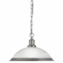 Bistro Pendant - Satin Silver & Marble Glass