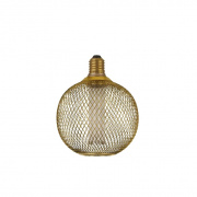 Wire Mesh Effect Drum Lamp - Gold Metal E27