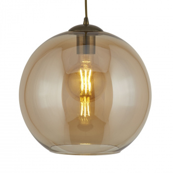 Svietidlá Searchlight - Balls  Pendant  - Antique Brass Metal & Amber Glass | KÓD: 1621AM