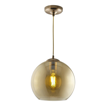 Svietidlá Searchlight - Balls  Pendant  - Antique Brass Metal & Amber Glass | KÓD: 1632AM