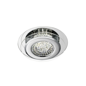 Svietidlá Searchlight - Vesta LED Flush - Chrome & Clear Crystal | KÓD: 1692CC