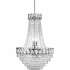 LOUIS PHILIPE CRYSTAL 6LT CHROME CHANDELIER WITH CLEAR GLASS  BEADS