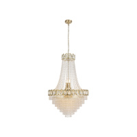Louis Phillipe 11Lt Pendent Lamp, Satin Brass with Clear cry - 1711-11SB 1711-11SB