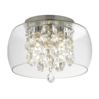 Curva 3Lt Bathroom Flush - Chrome Metal & Crystal Glass - 1773CC 1773CC