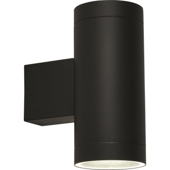 Svietidlá Searchlight - Rochester Outdoor 2Lt Wall Light - Black Metal & Glass | KÓD: 19082BK