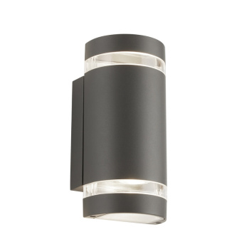 Svietidlá Searchlight - Sheffield Outdoor 2Lt Wall Light - Grey, Glass & Polycarb | KÓD: 2002-2GY-LED