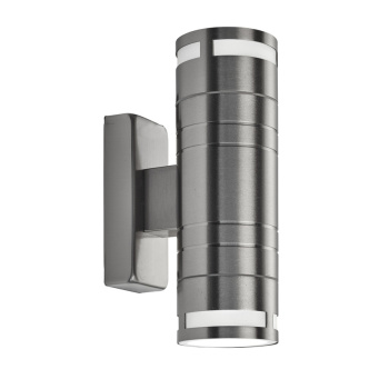 Svietidlá Searchlight - Metro Outdoor Wall Light - Stainless Steel Metal & Glass | KÓD: 2018-2-LED