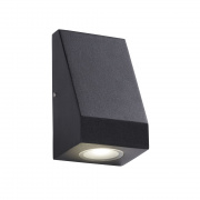 Troy LED Outdoor Wall Light - Black & Glass, IP44