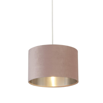 Svietidlá Searchlight - Drum Shade - Pink Velvet with Silver Inner Dia.28cm | KÓD: 21027PI