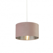 Light Grey Velvet Shade with Silver Inner - 28cm