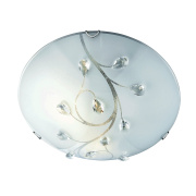 Cove Ceiling Flush - Chrome & Glass Beads