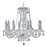 Hale  8Lt Chandelier - Chrome Metal & Clear Crystal - 218-8 218-8