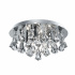 Hanna II 4Lt LED Bathroom Flush - Chrome & Crystal, IP44