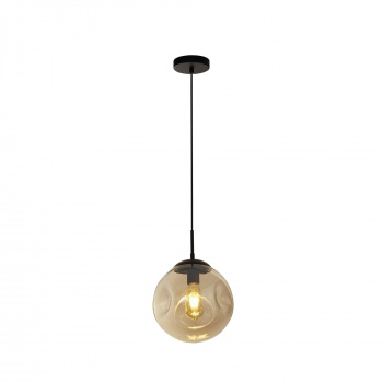 Svietidlá Searchlight - Punch Pendant - Black Metal & Champagne Punched Glass | KÓD: 22123-1BK