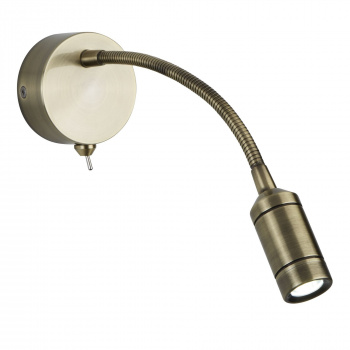 Svietidlá Searchlight - Flexy Wall Light  - Antique Brass Metal | KÓD: 2256AB