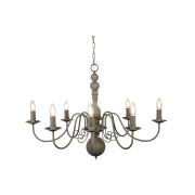 Greythorne 8Lt Pendant - Textured Grey Metal