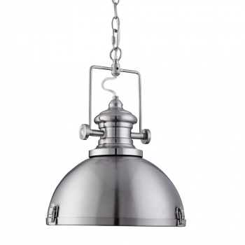 Svietidlá Searchlight - Louisiana Pendant  - Satin Silver Metal & Clear Lens | KÓD: 2297SS