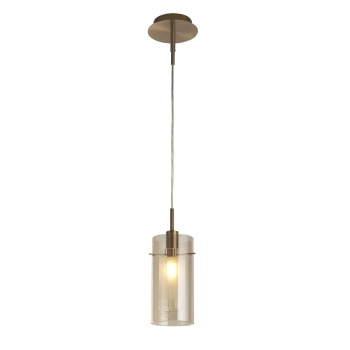 Svietidlá Searchlight - Duo III Pendant - Bronze Metal & Champagne Glass | KÓD: 2301CP