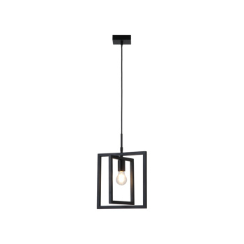 Svietidlá Searchlight - Plaza 1Lt Pendant, Black Metal | KÓD: 23203BK