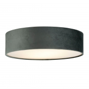 Drum 2 2Lt Flush Ceiling Light - Pink Velvet Shade