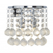 Hanna 2Lt Wall Light - Chrome & Clear Crystal