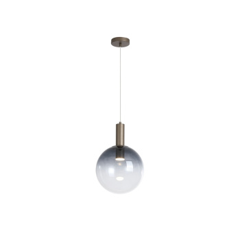 Svietidlá Searchlight - Ombre 1lt Pendant, Smoked Ombre Glass with Latte Metal | KÓD: 24183-1SM