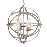 Orbit 4Lt Pendant - Antique Brass