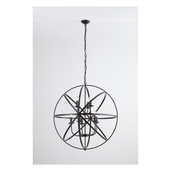 Svietidlá Searchlight - Orbit 8Lt Pendant, Matt Black  Metal | KÓD: 2478-8BK