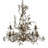 ALMANDITE - 8LT CEILING, BROWN GOLD FINISH WITH LEAF DRESSING AND CLEAR CRYSTAL DECO
