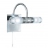 LIMA BATHROOM -  IP44 (G9 LED) 2LT CHROME  WALL BRACKET, WHITE GLASS