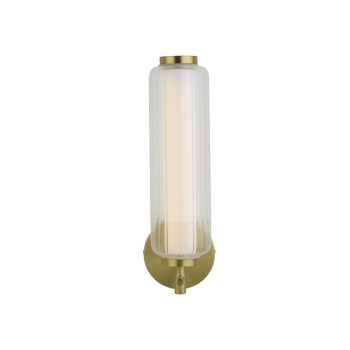 Svietidlá Searchlight - Mod LED Wall Light, Satin Brass Metal, Opal Acrylic & Clear | KÓD: 26253SB