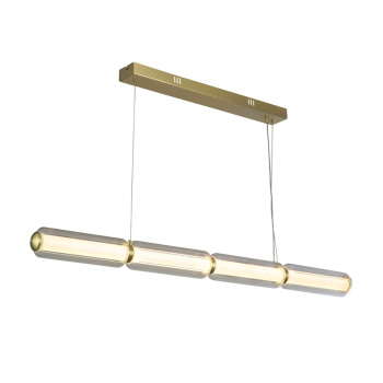 Svietidlá Searchlight - Mod LED Pendant, Satin Brass Metal, Opal Acrylic & Clear Gla | KÓD: 26254SB