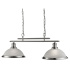 Bistro 2Lt Bar Pendant - Satin Silver & Glass