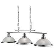 Bistro Pendant - Satin Silver & Marble Glass