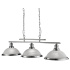 Bistro 3Lt Bar Pendant - Satin Silver & Glass