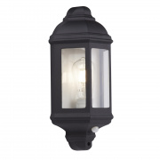 Genoa Outdoor Pendant - Black Silver Metal & Leaded Glass