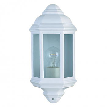 Svietidlá Searchlight - Maine  Outdoor Wall Light - White Metal & Clear Glass | KÓD: 280WH