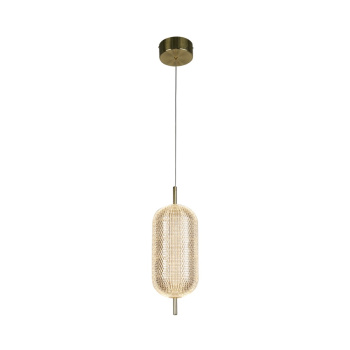 Svietidlá Searchlight - Capsule LED Pendant, Satin Brass Metal and Acrylic Shade | KÓD: 28803SB