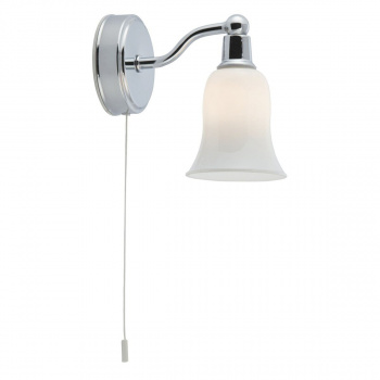 Svietidlá Searchlight - Equador  Wall Light  - Chrome Metal & Opal Glass | KÓD: 2931-1CC-LED