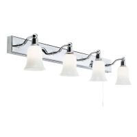Equador 4Lt Wall Light  - Chrome Metal & Opal Glass - 2934-4CC-LED 2934-4CC-LED