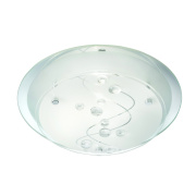 Dunkirk Flush Ceiling Light - Glass, Opal & Crystal