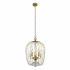 SHOWER 5LT PENDANT, GOLD FINISH, METAL WITH CLEAR CRYSTAL