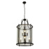 Lantern Grande 8Lt Pendant - Black & Clear Glass