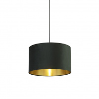Drum Shade - Green Velvet with Gold Inner - 31040GR 31040GR