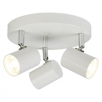Svietidlá Searchlight - Rollo 3Lt Round Spotlight  - White Metal | KÓD: 3173WH