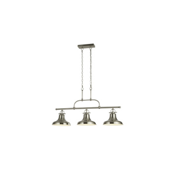 Svietidlá Searchlight - Dallas 3Lt Bar Pendant - Satin Silver Metal | KÓD: 3193-3SS