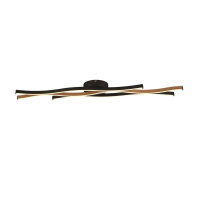 Bloom Flush - Black Metal & Wood Effect - 32103-1BK 32103-1BK