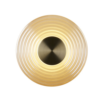 Svietidlá Searchlight - Cleo LED Wall Light, Antique Brass Metal with Amber Glass | KÓD: 32210AM