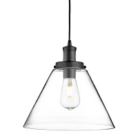 Pyramid  Pendant  - Black Metal & Glass - 3228BK 3228BK